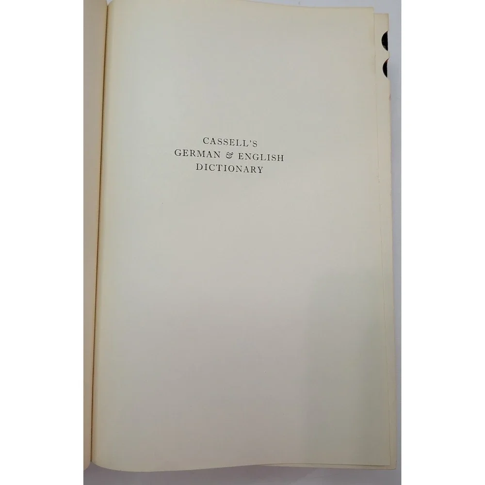 Funk & Wagnalls The New Cassells German Dictionary Hardcover Black Good Indexed